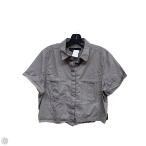 Simple and Comfortable Top Short Sleeve Designer By All Saints In Brown, Size: 10