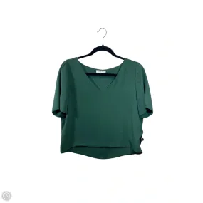 Vibrant Colors Relaxed Smart Top Short Sleeve Designer By Babaton In Green, Size: S