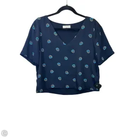Layered Wear Relaxed Comfort Look Top Short Sleeve Designer By Babaton In Navy, Size: M