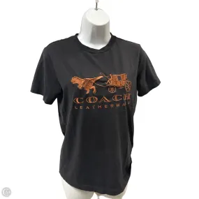 Top Short Sleeve Designer By Coach In Black, Size: Xs Cycling endurance Stretch performance