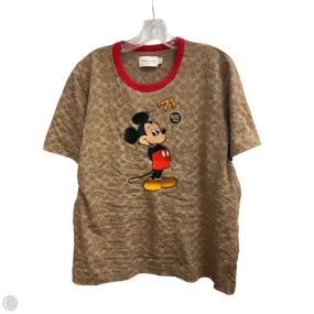 Top Short Sleeve Designer By Coach In Brown & Red, Size: Xl Cozy And Warm