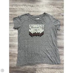 EasyCare Fabric Breathable Layer Top Short Sleeve Designer By Current/elliott In Grey, Size: S