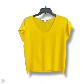 Chilly Comfort Quick Dry Wear Fit Top Short Sleeve Designer By Diane Von Furstenberg In Yellow, Size: M