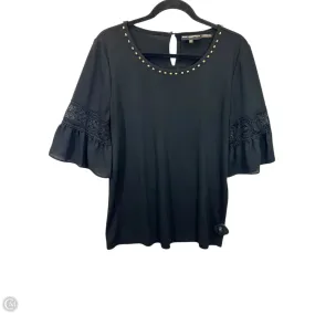 Top Short Sleeve Designer By Karl Lagerfeld In Black, Size: M Sustainable Fibers Anti microbial coating