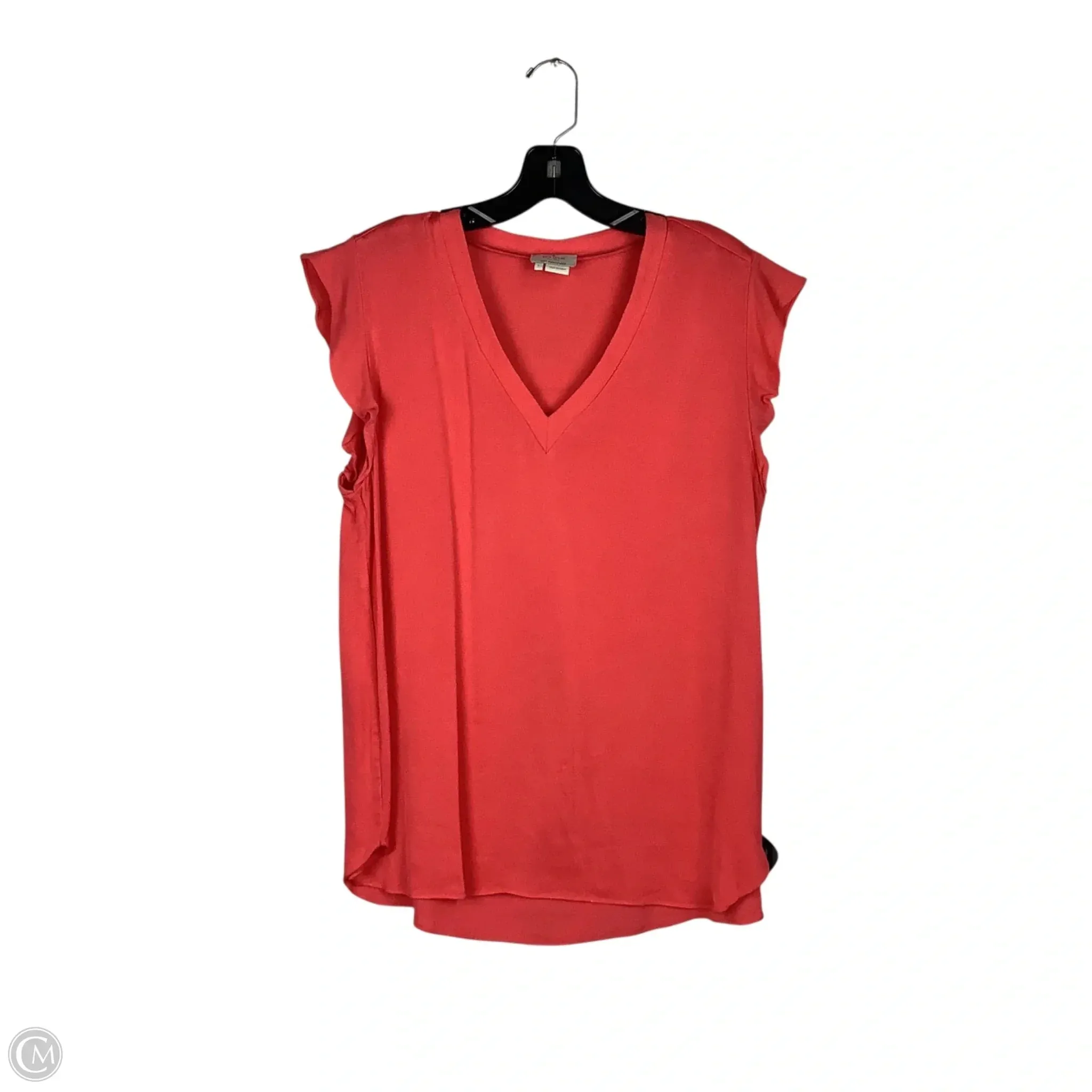 Weekend Comfort Top Short Sleeve Designer By Kate Spade In Coral, Size: L