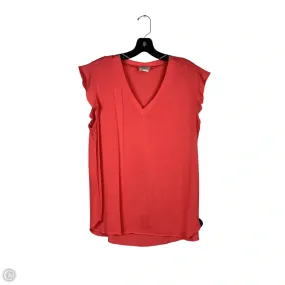Weekend Comfort Top Short Sleeve Designer By Kate Spade In Coral, Size: L