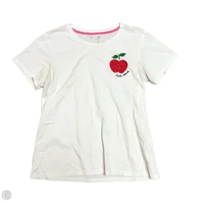 Top Short Sleeve Designer By Kate Spade In Red & White, Size: L VintageWash Tear Resistant
