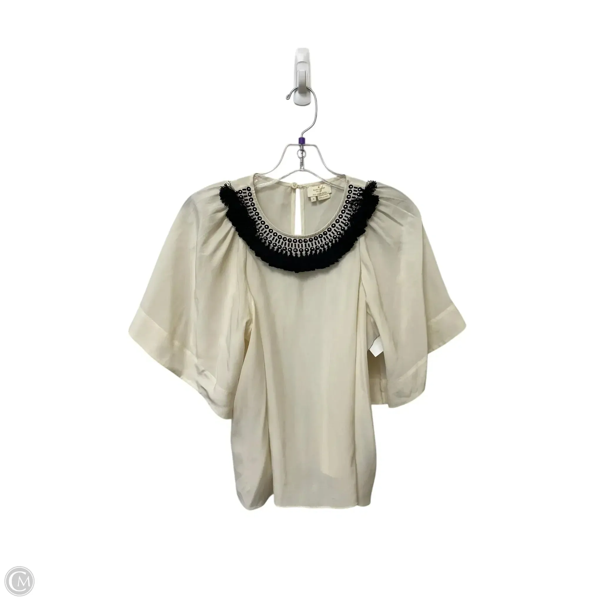 Top Short Sleeve Designer By Kate Spade In White, Size: S Cozy Style All Purpose Wear
