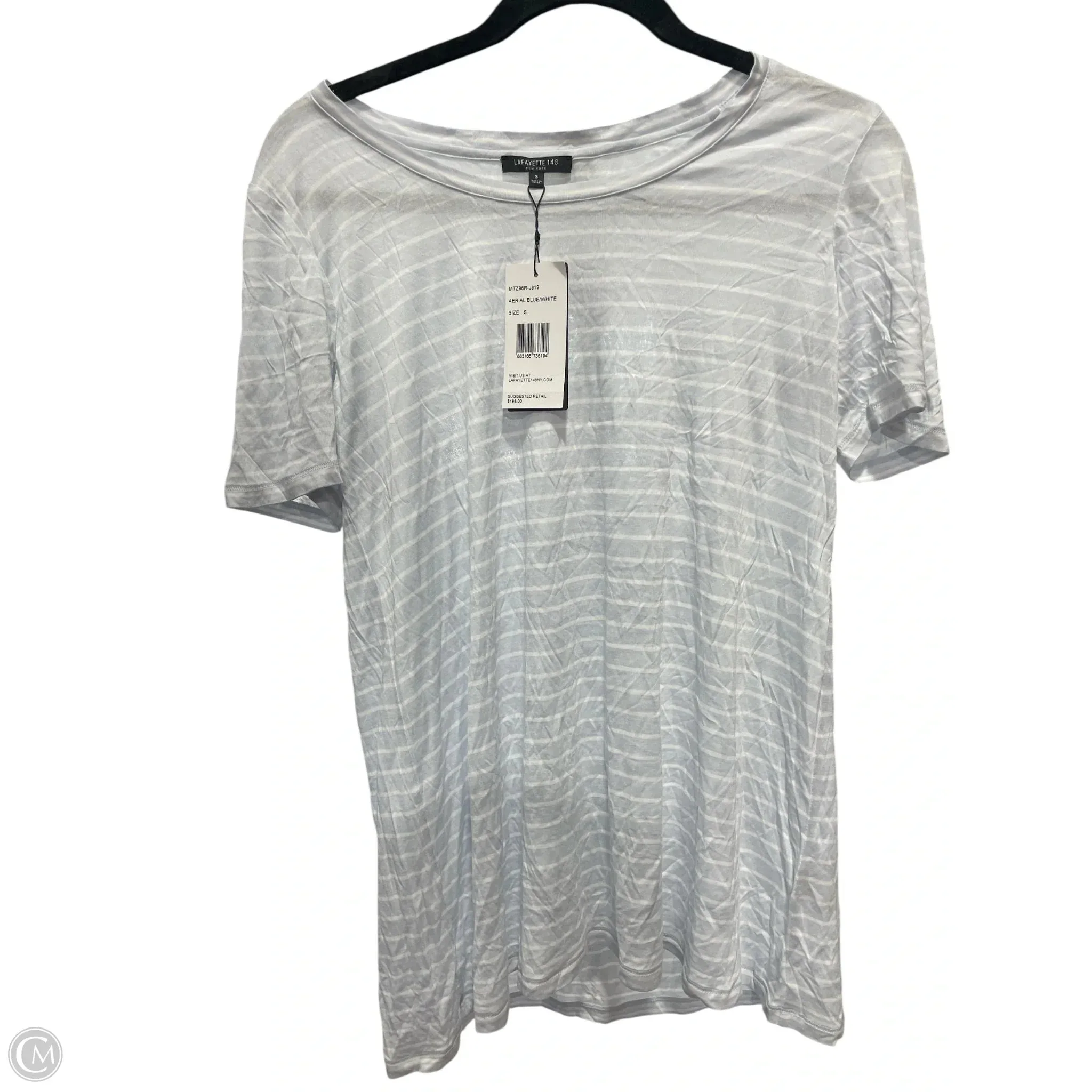 Top Short Sleeve Designer By Lafayette 148 In Striped Pattern, Size: S Cozy Vibe Minimal Comfort Style