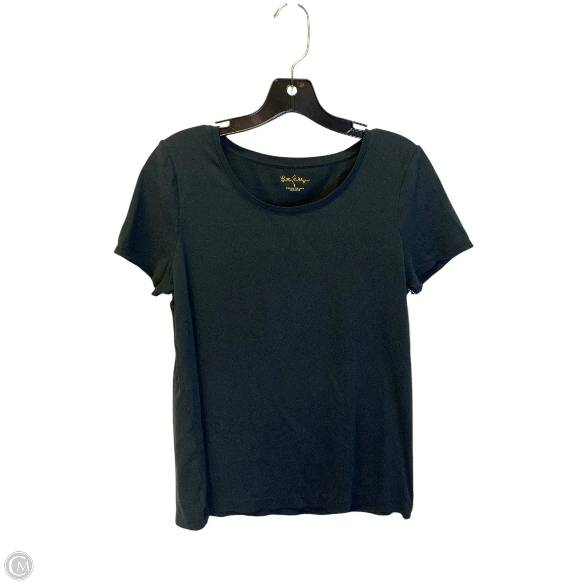 Top Short Sleeve Designer By Lilly Pulitzer In Black, Size: L Soft Comfort Wear