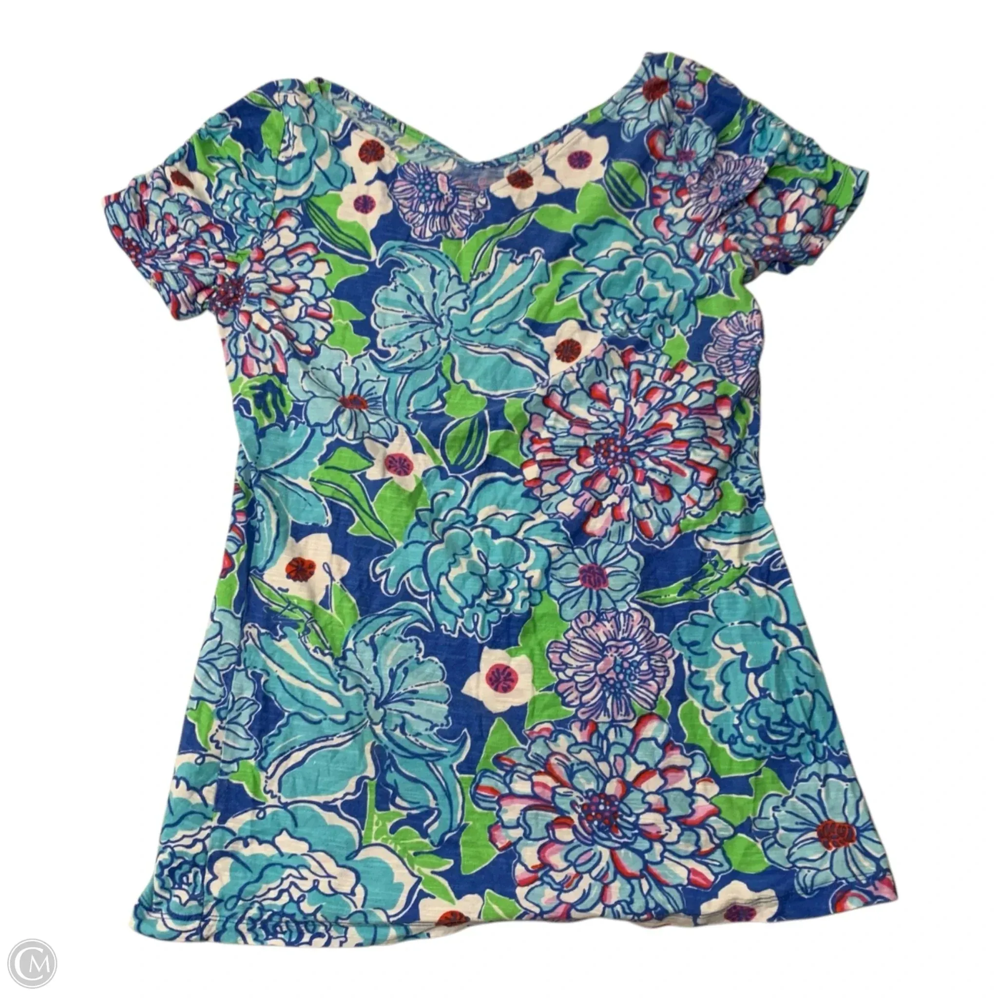 Light Comfort Top Short Sleeve Designer By Lilly Pulitzer In Blue, Size: M