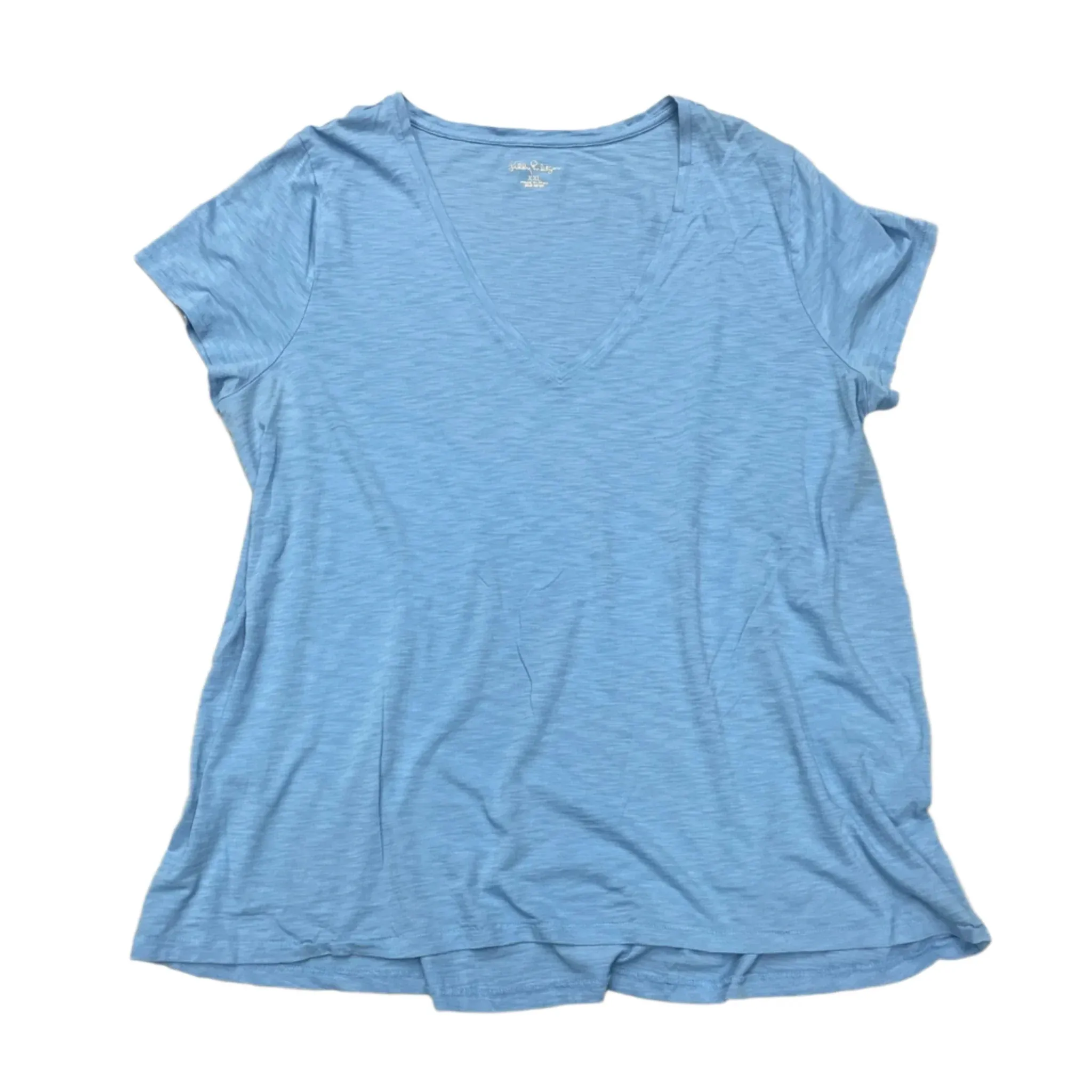 Top Short Sleeve Designer By Lilly Pulitzer In Blue, Size: Xxl Practical Design Soft Layering