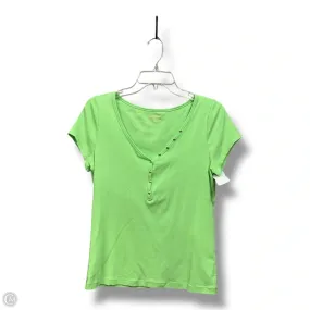 Top Short Sleeve Designer By Lilly Pulitzer In Green, Size: M Easy Care Fabric polo neck