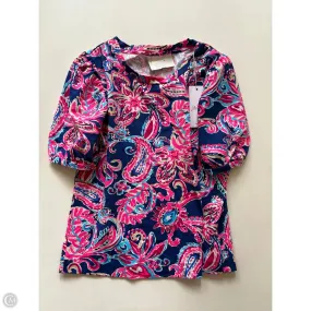 Matte Look Top Short Sleeve Designer By Lilly Pulitzer In Multi-colored, Size: S