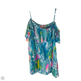 Durable Ribbed Hem Minimalist Stitching Top Short Sleeve Designer By Lilly Pulitzer In Multi-colored, Size: S