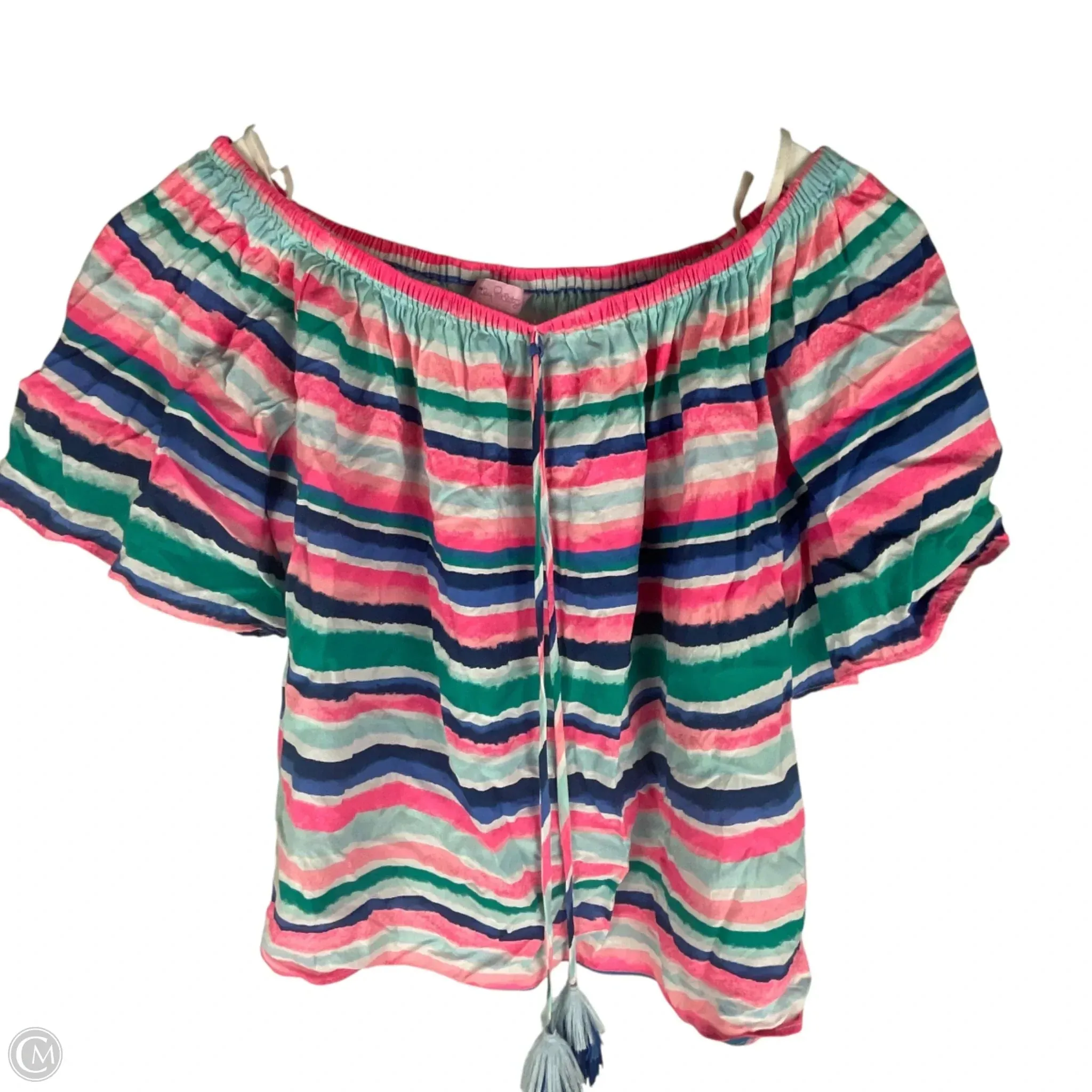 Performance Fit Wear Relax Fit Design Top Short Sleeve Designer By Lilly Pulitzer In Multi-colored, Size: Xs