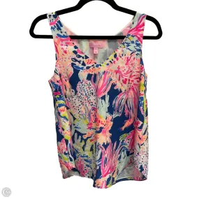 Top Short Sleeve Designer By Lilly Pulitzer In Multi-colored, Size: Xs Sport Performance Design spandex blend