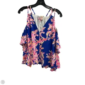 Comfy Essentials Wear Wrinkle Free Fabric Top Short Sleeve Designer By Lilly Pulitzer In Multi-colored, Size: Xs