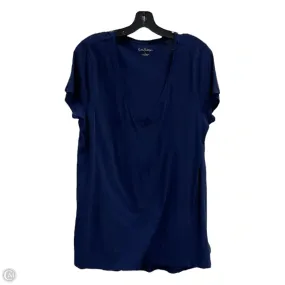 Functional Fit Top Short Sleeve Designer By Lilly Pulitzer In Navy, Size: L