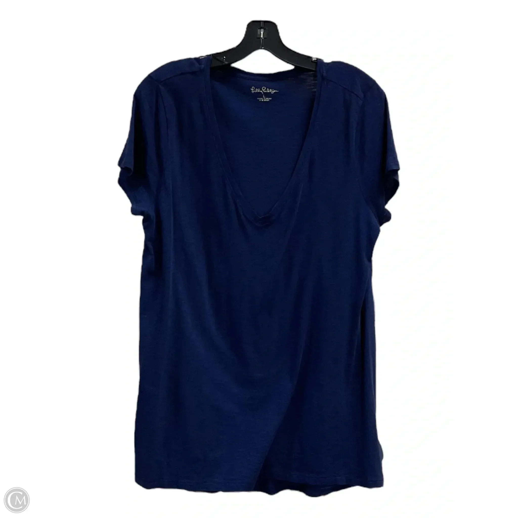 Functional Fit Top Short Sleeve Designer By Lilly Pulitzer In Navy, Size: L