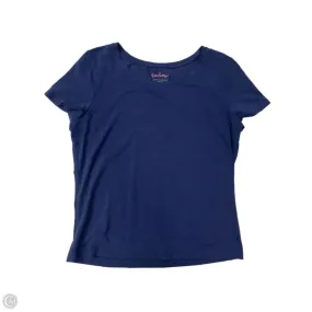Top Short Sleeve Designer By Lilly Pulitzer In Navy, Size: M Floral freshness