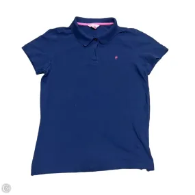Bright and Bold Top Short Sleeve Designer By Lilly Pulitzer In Navy, Size: Xl