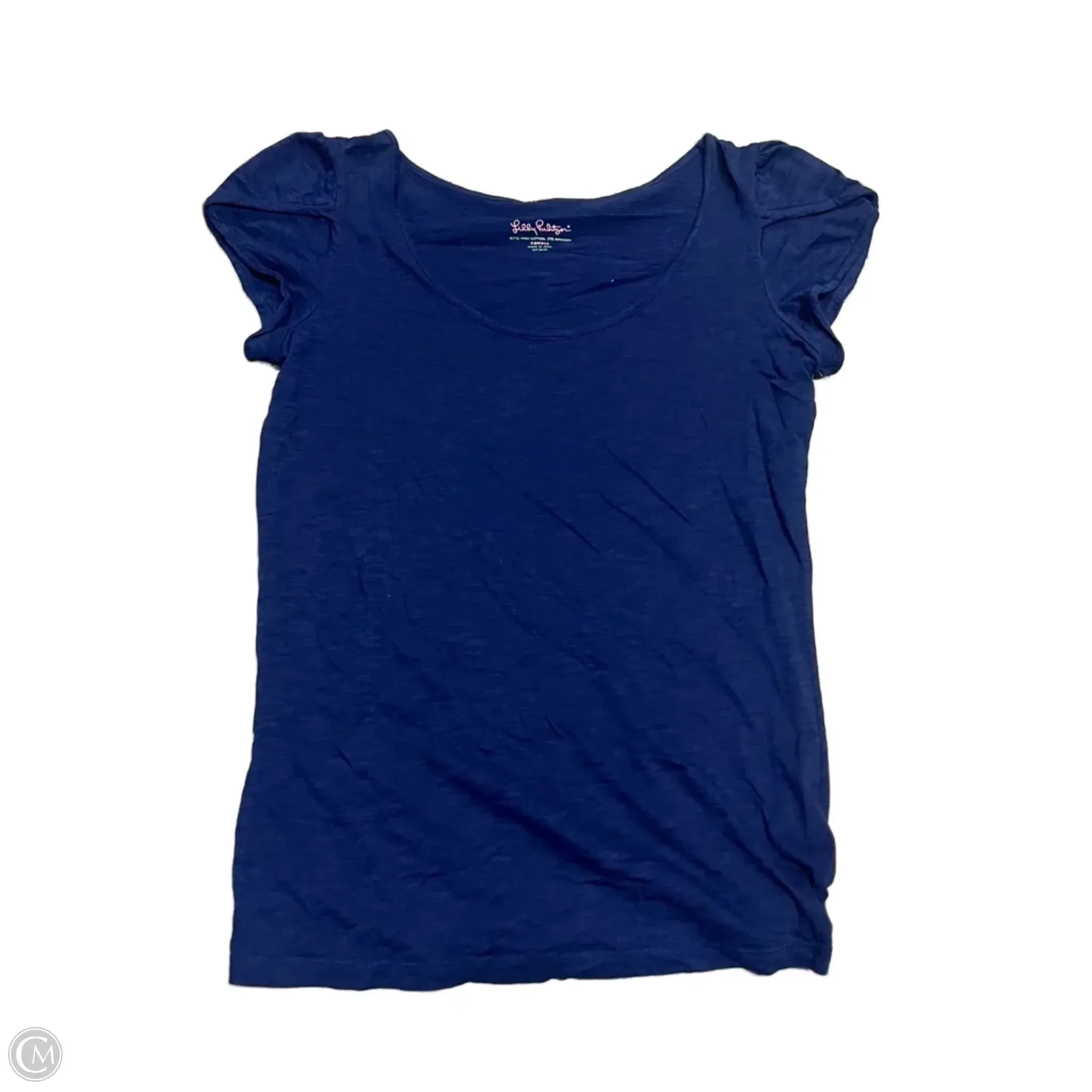 Top Short Sleeve Designer By Lilly Pulitzer In Navy, Size: Xs Fashionable