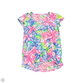Top Short Sleeve Designer By Lilly Pulitzer In Pink & White, Size: Xxs Pocket Reinforcement Eco Friendly Material