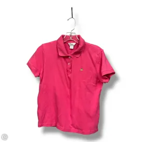 Lightweight Fashion Top Short Sleeve Designer By Lilly Pulitzer In Pink, Size: L