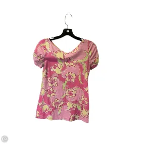 Top Short Sleeve Designer By Lilly Pulitzer In Pink, Size: S Trendy Comfort Light and Breathable