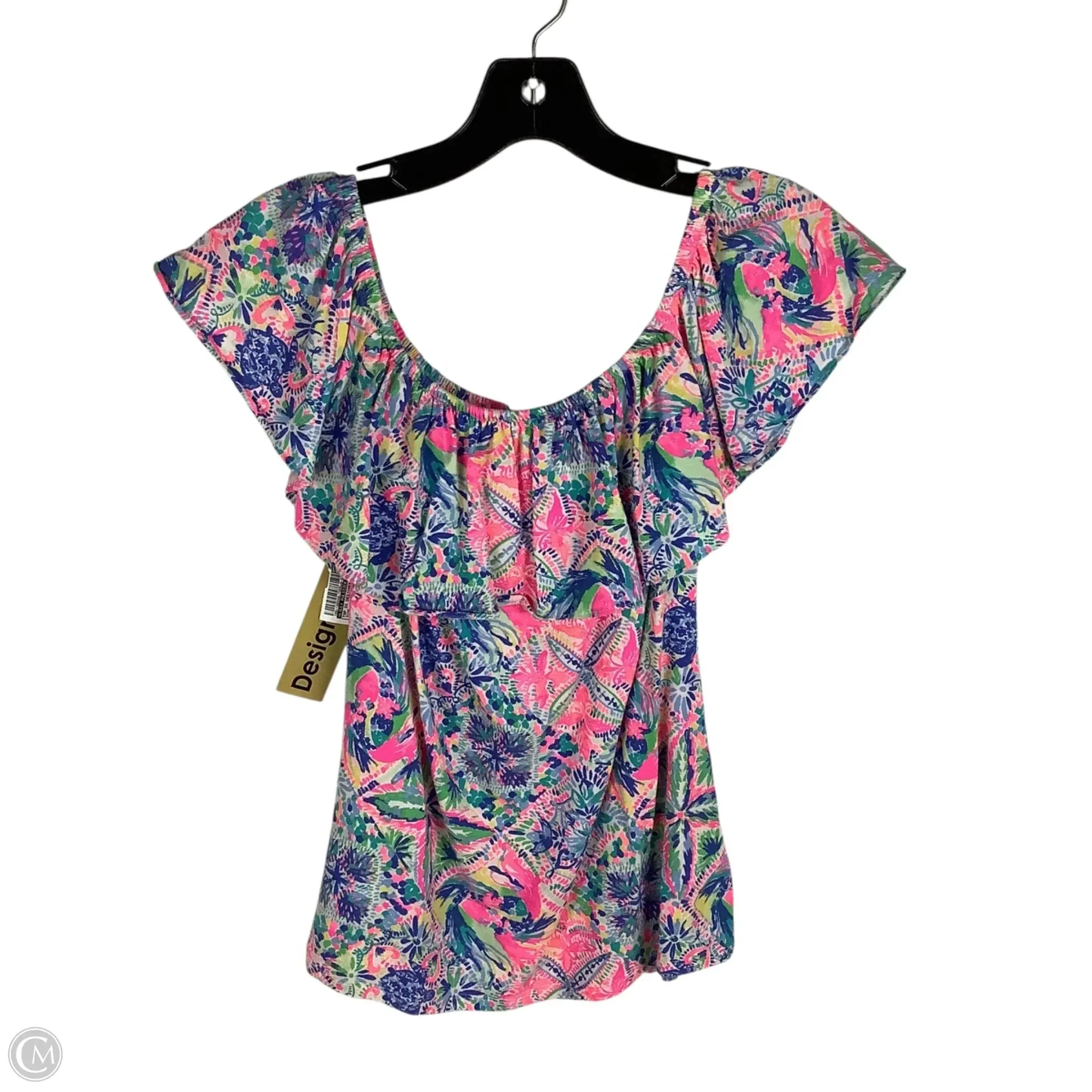 Top Short Sleeve Designer By Lilly Pulitzer In Pink, Size: Xs discount offer Sleek Performance