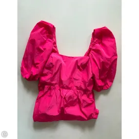 All-Season Comfort Flexible Cuff Design Top Short Sleeve Designer By Lilly Pulitzer In Pink, Size: Xs