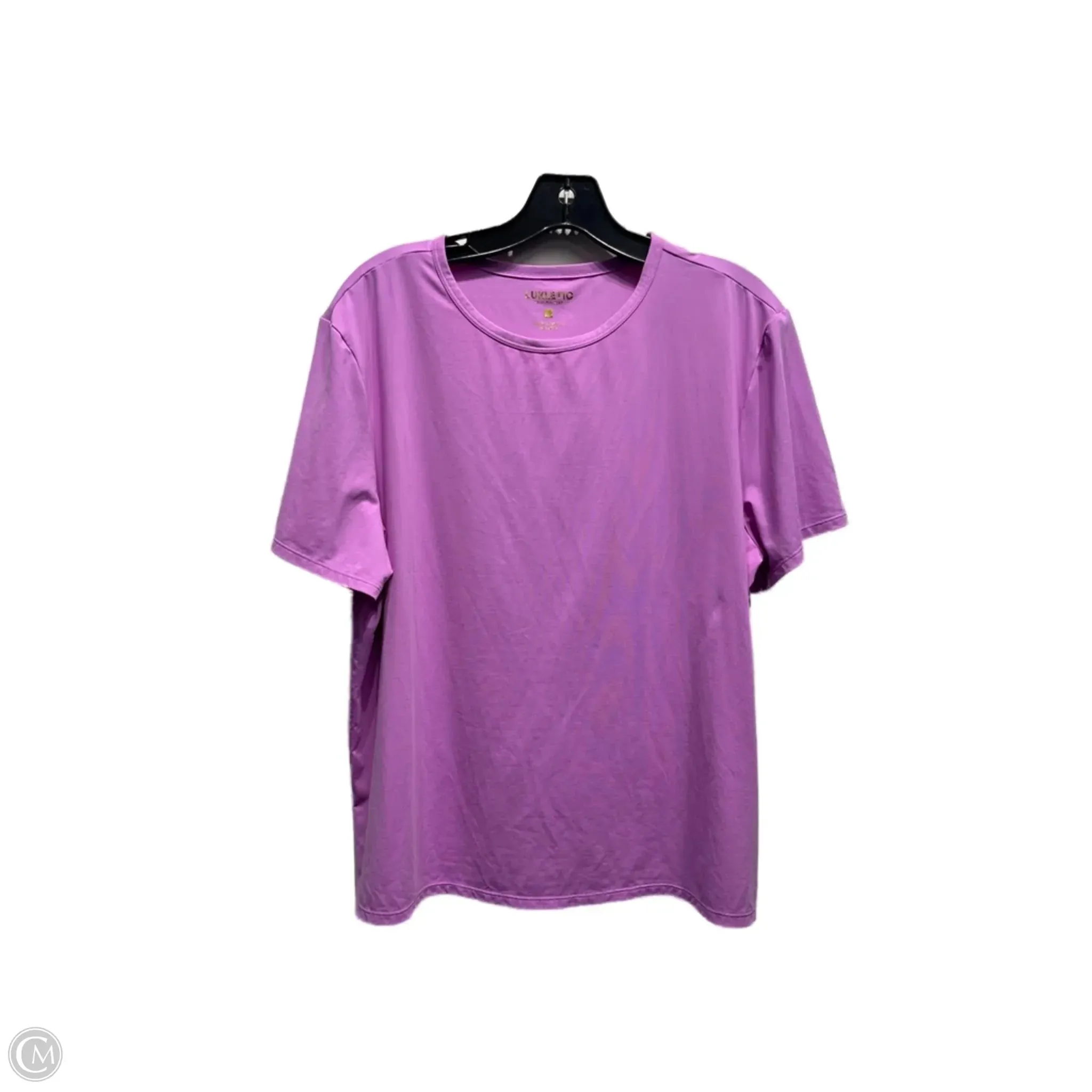 Top Short Sleeve Designer By Lilly Pulitzer In Purple, Size: L Casual Layer Look family gathering