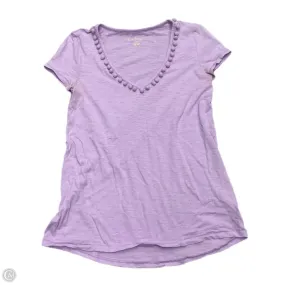 Valentine's Day Top Short Sleeve Designer By Lilly Pulitzer In Purple, Size: Xxs