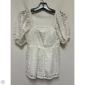 Casual Vibes Top Short Sleeve Designer By Lilly Pulitzer In White, Size: 0