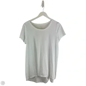 TexturedWeavePattern Top Short Sleeve Designer By Lilly Pulitzer In White, Size: L