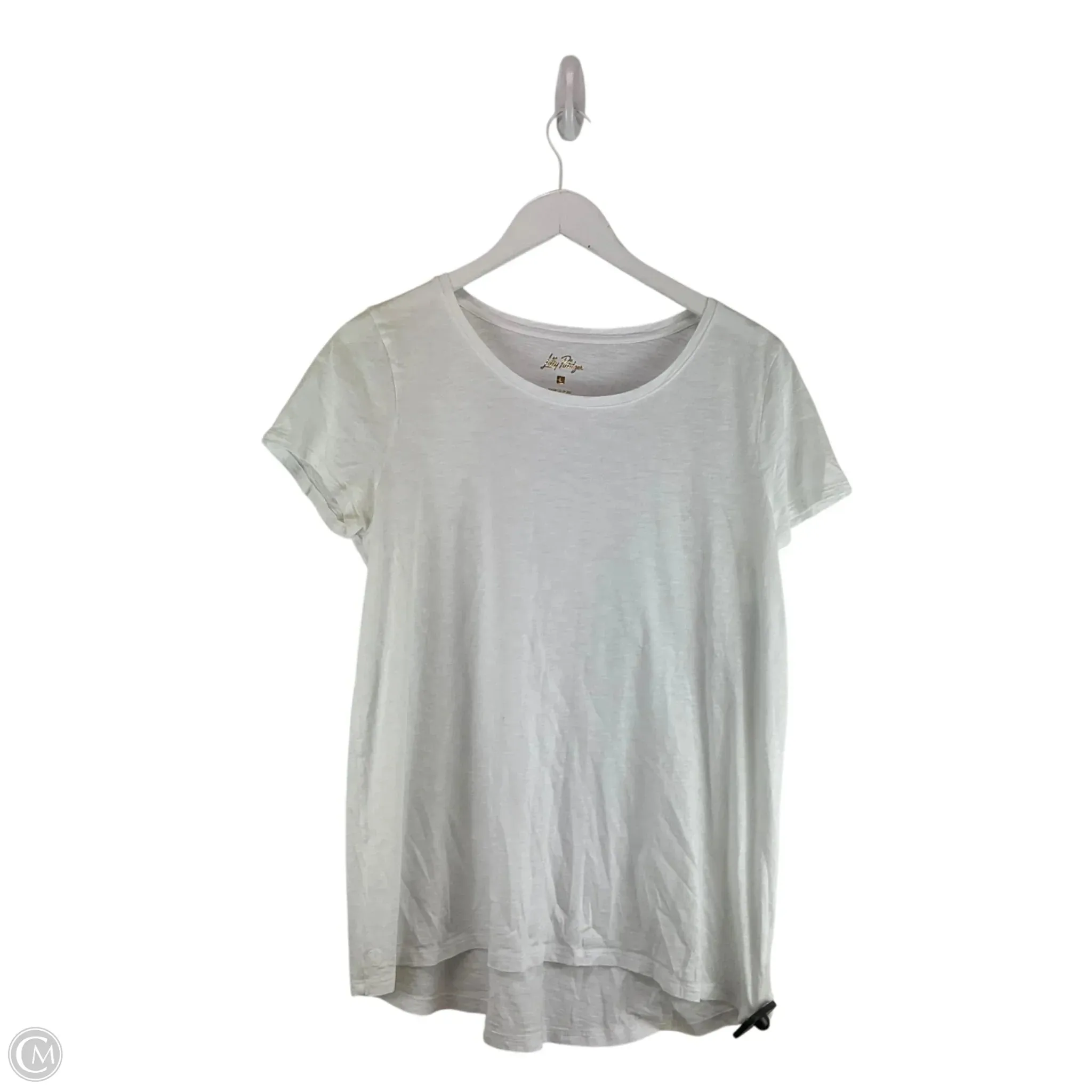 Top Short Sleeve Designer By Lilly Pulitzer In White, Size: L Airflow Ventilation All-day style