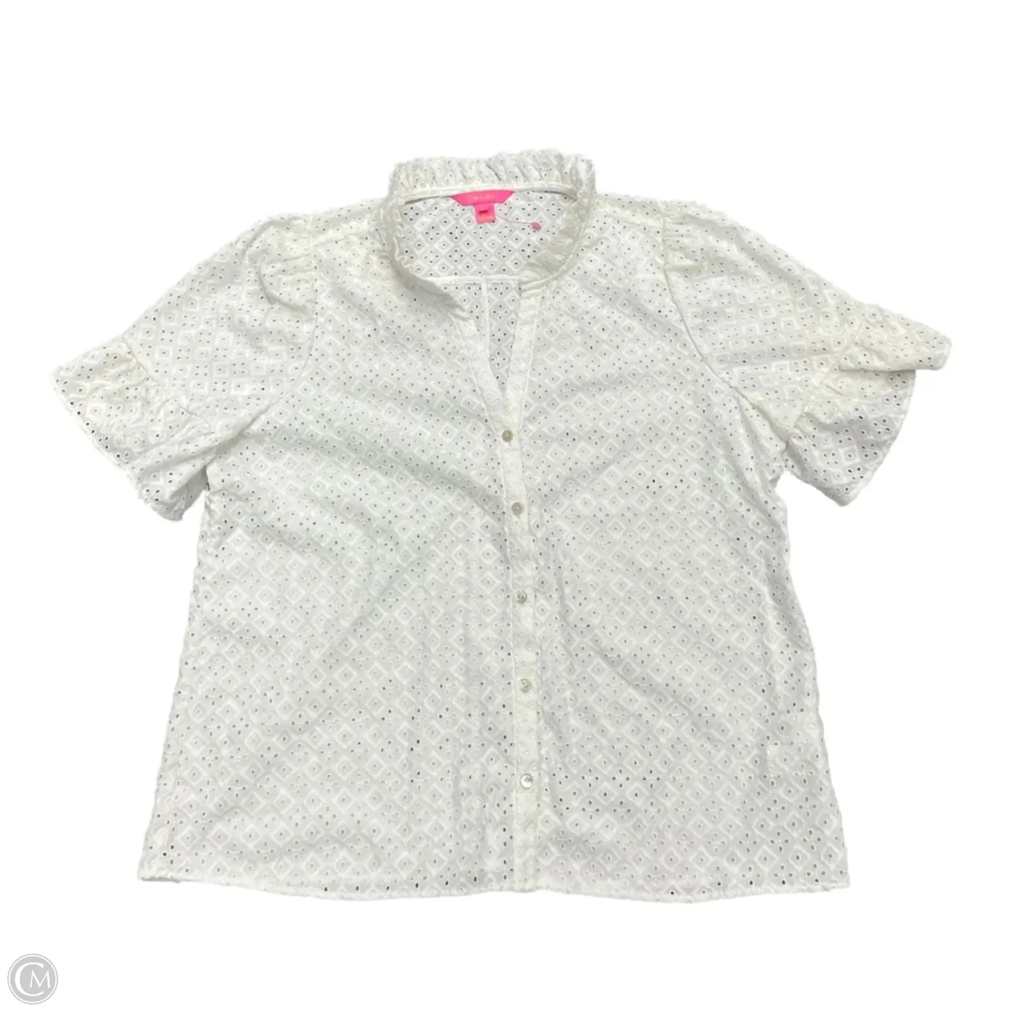 Casual Elegance Top Short Sleeve Designer By Lilly Pulitzer In White, Size: Xl