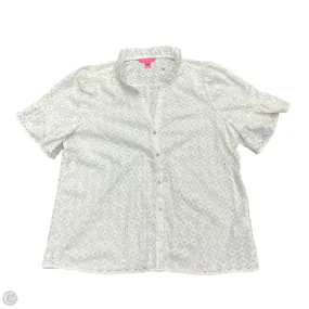 Casual Elegance Top Short Sleeve Designer By Lilly Pulitzer In White, Size: Xl