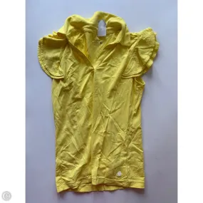 Unique Design Chilly Comfort Wear Top Short Sleeve Designer By Lilly Pulitzer In Yellow, Size: S