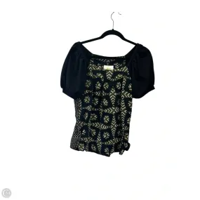 Top Short Sleeve Designer By Maeve In Black & Green, Size: S Active Outfit Style perfect for all-day wear