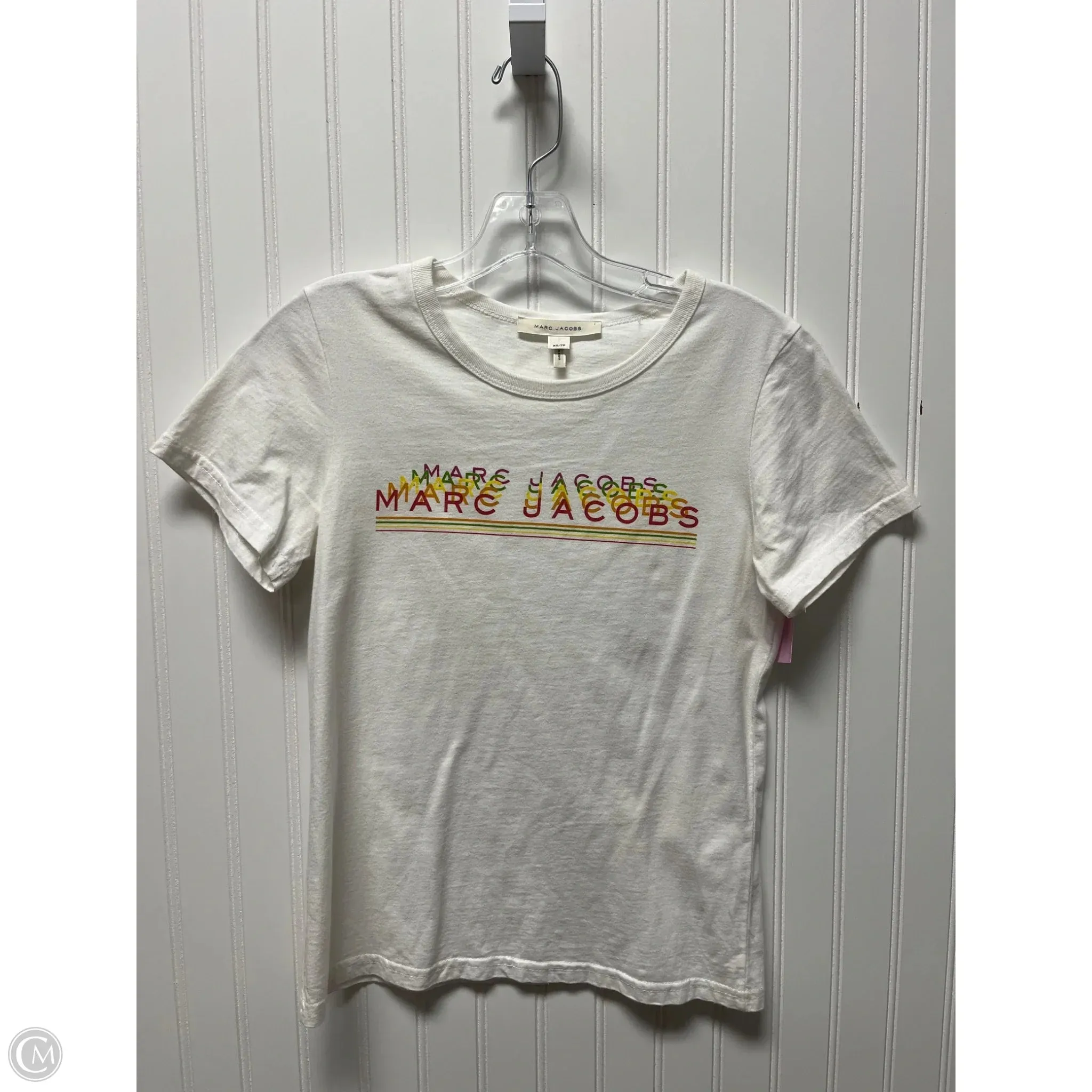 hypoallergenic Top Short Sleeve Designer By Marc Jacobs In White, Size: Xs