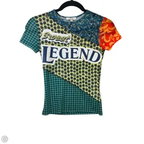Top Short Sleeve Designer By Miaou In Multi-colored, Size: Xs Tagless Neckline