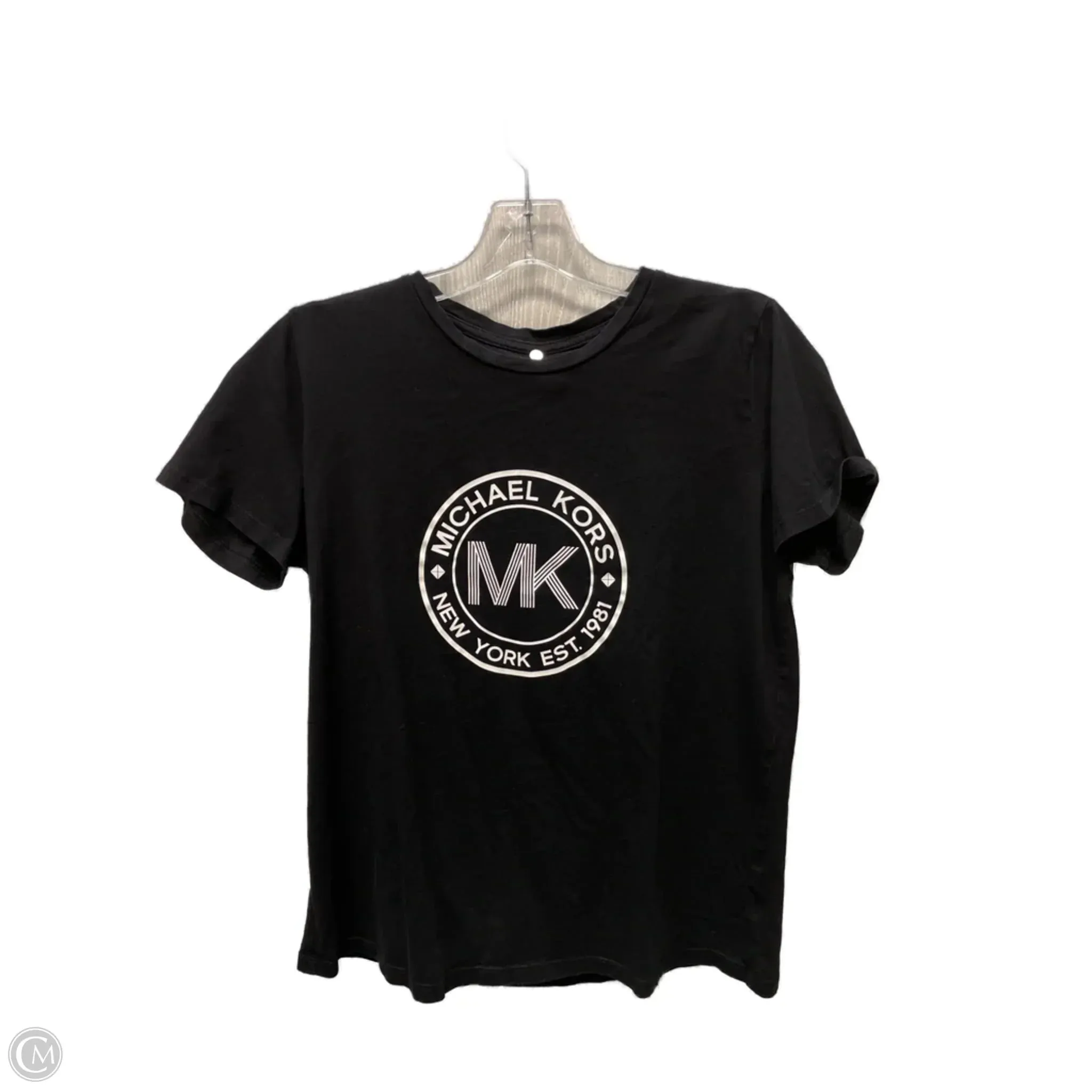 Top Short Sleeve Designer By Michael Kors In Black, Size: M UV Protection
