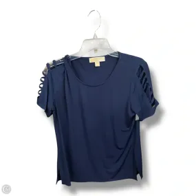 Top Short Sleeve Designer By Michael Kors In Blue, Size: L Easy-Going Style Light and Comfortable