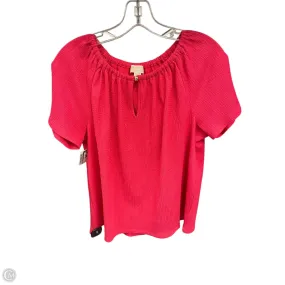 Top Short Sleeve Designer By Michael Kors In Pink, Size: M Cool Fit