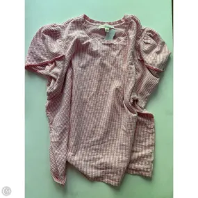 Smart Layering Top Short Sleeve Designer By Michael Kors In Striped Pattern, Size: 3x