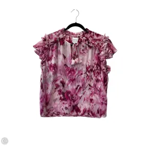 Top Short Sleeve Designer By Misha In Pink & Purple, Size: M Comfort Style
