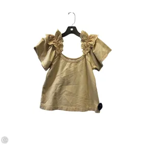 Street Casual Top Short Sleeve Designer By Pilcro In Tan, Size: Xxs
