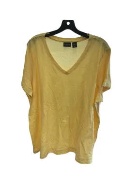Cycling endurance Top Short Sleeve Designer By Rachel Zoe In Yellow, Size: 26